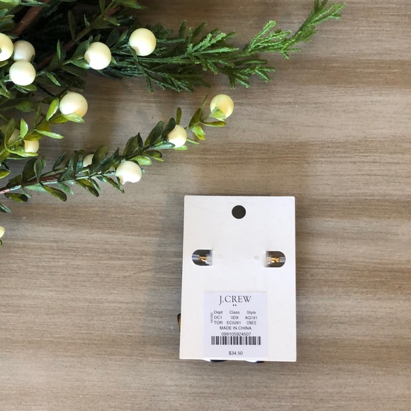 J.Crew | Tortoise Metal Hoop Earrings - Picture 2 of 3